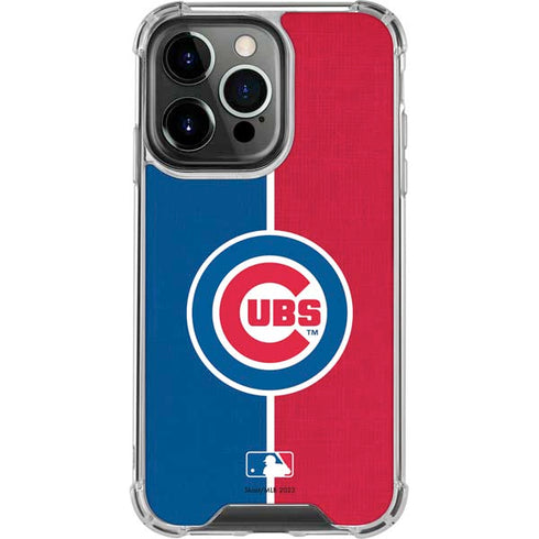 MLB Chicago Cubs Split iPhone 15 Pro Clear Case